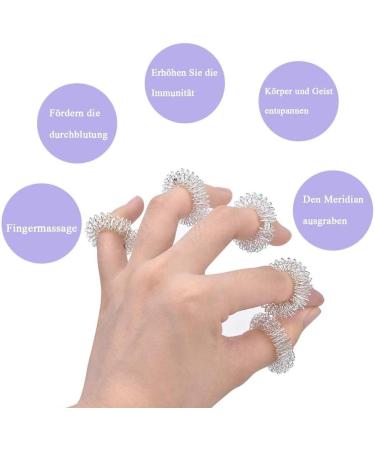 Srtyz 24-Piece Spiky Sensory Finger Massage Rings - Stress Relief & Relaxation for Young Adults - Multi-Colored Wellness Tool - Buy Online on GoSupps.com