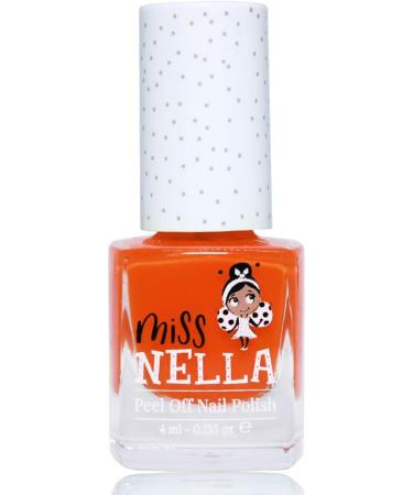 Miss Nella Poppy Fields Safe Orange Nail Polish for Kids - Non-Toxic & Odour-Free Formula, Natural Water Based & Easy Peel Off Formula for Children and Toddlers - Buy Online on GoSupps.com