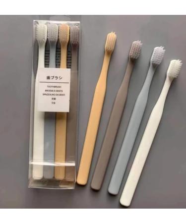 Exquisite Japanese Style Toothbrushes - Elevate Your Oral Care with Blue Orange Gray & White Options | International Shipping - Buy Online on GoSupps.com