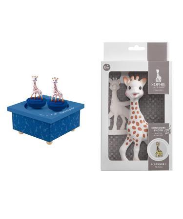 Troßelier 6295195 Music with dancing figures for children giraffes blue Sophie the giraffe magnetic music box music play watch & Sophie La Girafe-Sophie La Girafe Award gift kit + gift set