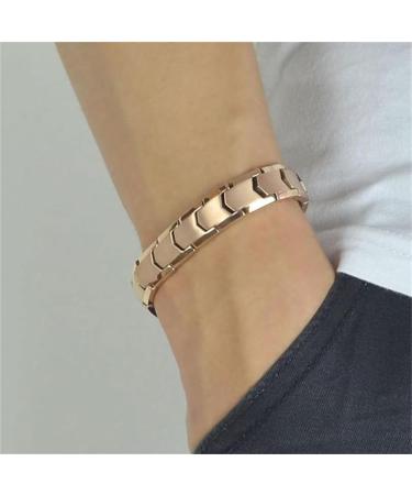 Biancat Prostapower Magnetic Copper Band Adjustable Length Simple and Fashionable Quantum Magnetic Bracelet (silver) - Buy Online on GoSupps.com