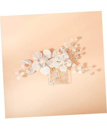 ifundom wedding hair comb clip Bride Flower Hair Comb Flower Hair Clip Bride Wedding Headdress Bride Headdress Bridal Headpieces pearl headpiece bridesmaid Rhinestone flowers accessories - Buy Online on GoSupps.com