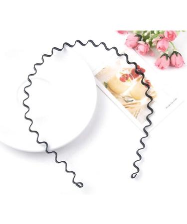 Unisex Black Spring Wave Metal Hoop Hair Band Girl Men s Head Band Accessory (1 pc) by Beauty hair - Buy Online on GoSupps.com
