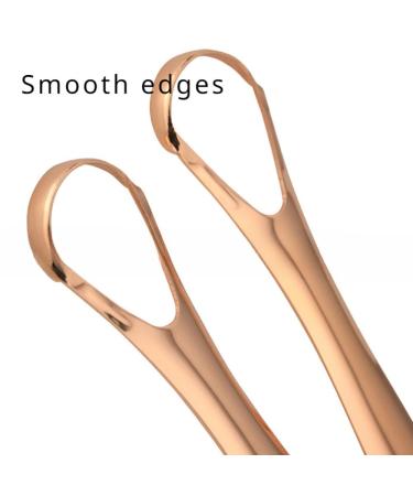 Buy Stainless Steel Tongue Scraper - Bad Breath Fighter & Oral Care Essential | Travel-Friendly Rose Gold Tongue Cleaner - Buy Online on GoSupps.com
