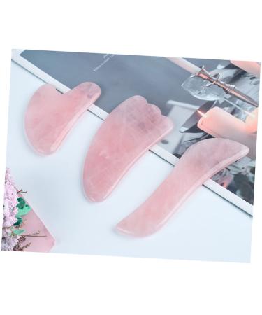 1pc Jade Gua Sha Scraper - Scraping Massage Tools for Facial & Body Care | Rose & Hibiscus Stone Beauty Roller | Spa Board 11.5*3cm - Buy Online on GoSupps.com