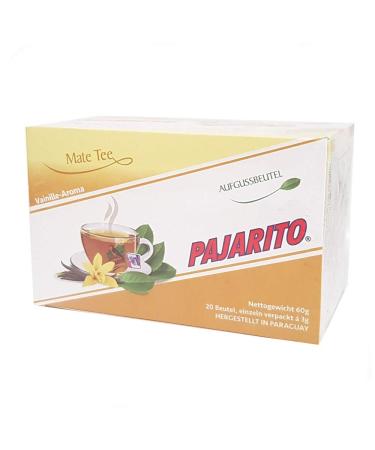 Sachets et sachets de th Yerba Mate Pajarito la vanille