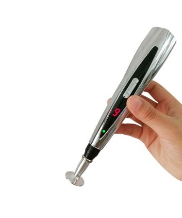 Buy Electric Acupuncture Pen - USB Rechargeable Meridian Energy Pen with 2 Massage Heads & 9 Levels for Pain Relief - Buy Online on GoSupps.com