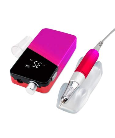 Professional Rechargeable Nail Drill for Acrylic and Gel Nails - 35000rpm Electric Manicure & Pedicure Tool - Portable Salon Machine (Gradient Red) - Buy Online on GoSupps.com