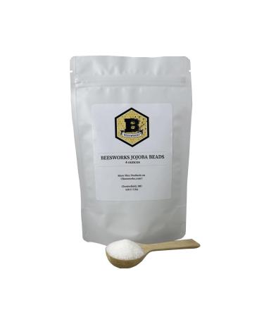 Pure Jojoba Beads 4 ounces (0.25 lbs) | Cleanses and Exfoliates Skin | 100% Pure for DIY Soaps Cleansers and Scrubs
