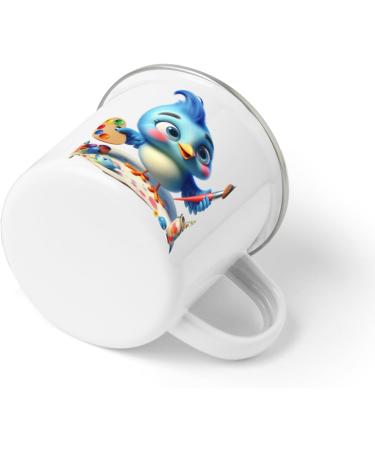 Kids Adventure Mug White Enamel Oisillon - 354 ml Perfect for Hot and Cold Drinks Robust and Fun - Buy Online on GoSupps.com