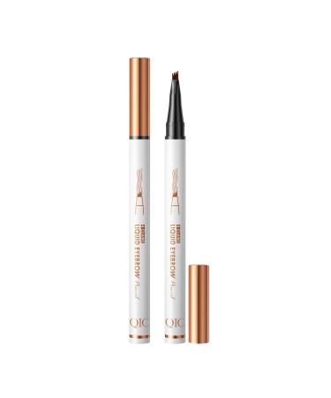 Microblading Eyebrow Pencil -4 Point Eyebrow Microblading with -Fork Tip Applicator Waterproof & Smudge-Proof Professional Eyebrow Definer Stays on All Day Shakven 2#