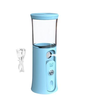Nano Mist Sprayer Portable Facial Mister Cordless Facials Mist Sprayers Handheld Nano Mists Sprayer Facial Mists Sprayer Led Lights for Face Hydrating Skin Care Daily Makeup Blue