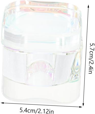 Mikinona Nail Art Brush Cup Nail Cup with Lid Liquid Powder Container Glass Nail Cup Manicure Art Dish Nail Dipping Dish Cup Dappen Dish Bowl Nail Dish Heart-shaped Crystal Glass Saucer Cup 5.70X5.40X5.40CM As Shown - Buy Online on GoSupps.com
