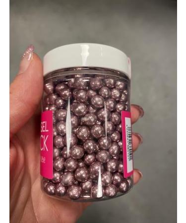 Strussel Happiness Chocolate Balls - Crispy Pink Metallic 75g | Perfect for Birthday Cupcakes Cake Pops & Muffins - Buy Online on GoSupps.com