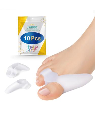 Bunion Corrector for Women Men Toe Separators for Women Toe Spacers for Bunion Relief (2 Loops) Bunion Pads with Gel Shield Bunion Cushion Protector for Hammer Toes Friction Calluses 10 Packs