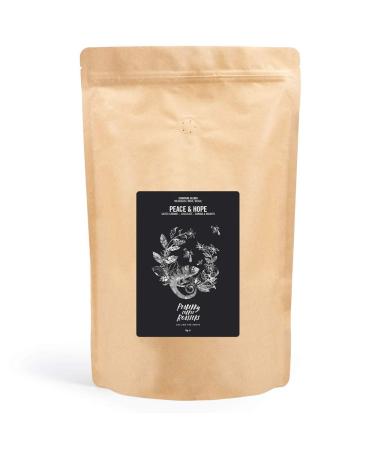 Peaberry Coffee Peace & Hope 3 Bean Blend - Hand Chosen Fresh Coffee Beans From Nicaragua India and Brazil - Hand Roasted in Hampshire UK - Whole Bean 1KG