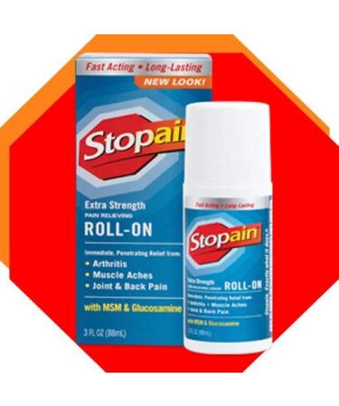 Stopain Extra Strength Pain Relief Roll-On 3oz (2 Pack) - Fast Acting Relief - Buy Online on GoSupps.com