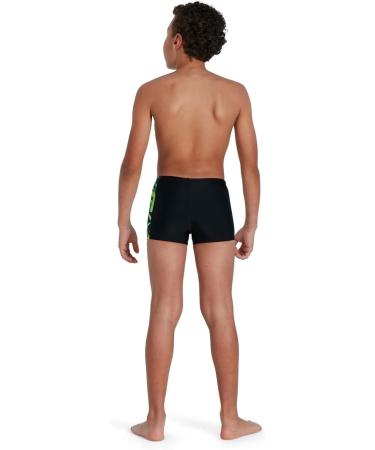 Speedo Hyperboom Panel Swim Shorts for Boys - 13 Years - Black/Pool/Bright Zest | International Shipping Available - Buy Online on GoSupps.com