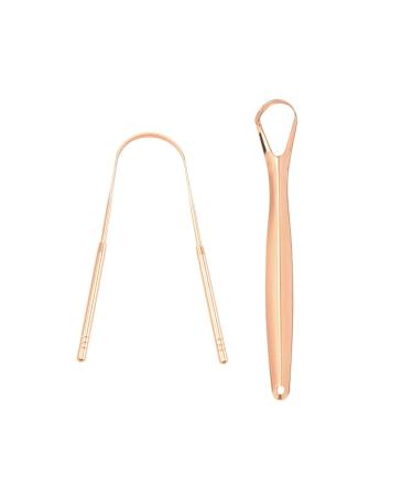 2-Piece Tongue Scraper Set for Fresh Breath | Gold Mouth Care Tools - Shop Internationally - Buy Online on GoSupps.com