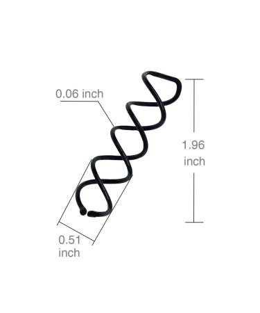 Aoyoho 50 Pack Spiral Bobby Hair Spin Pins - Non-Scratch Round Tips - Buy Online on GoSupps.com