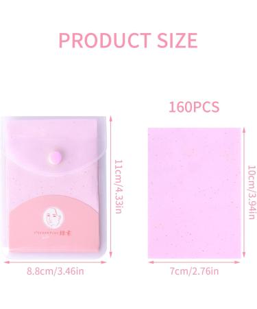 volumoon 160 Sheets Oil Blotting Paper for Face Oil Control Blotting Paper Oil Absorbing Paper for Face Soft Facial Oil Control Film (Pink) - Buy Online on GoSupps.com