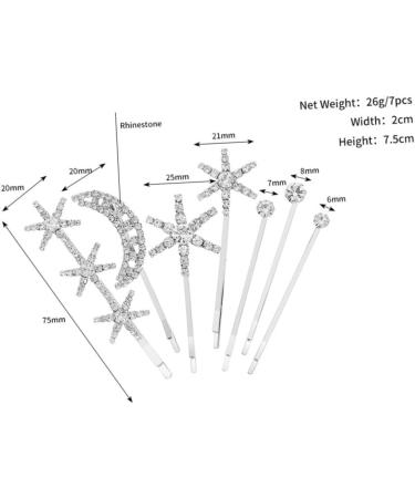 Housoutil 3 Sets Fringe Bobby Pin Hair Barrettes Women Hair Accessories Rhinestone Barrettes Womens Hair Clips Star Hair Clips Womens Barrettes for Hair Side Clip Alloy Girl Issue Card - Buy Online on GoSupps.com