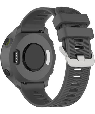 Kobmand Silicone Bracelet for Garmin Forerunner 55 & Vivoactive 3 - 20mm Replacement Watch Band (Gray) - Buy Online on GoSupps.com