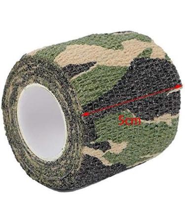 6 Pack Woodland Camo Tape for Gun Rifle Shotgun - Self-Adhesive Camouflage Wrap for Hunting and Camping - Buy Online on GoSupps.com