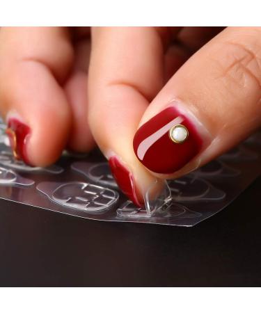 50 Sheets Waterproof Double Side Glue Nail Sticker | Press on Nail Adhesive Tabs for False Nails | Breathable Jelly Adhesive Tabs and Nail Glue - 50 Pieces - Buy Online on GoSupps.com