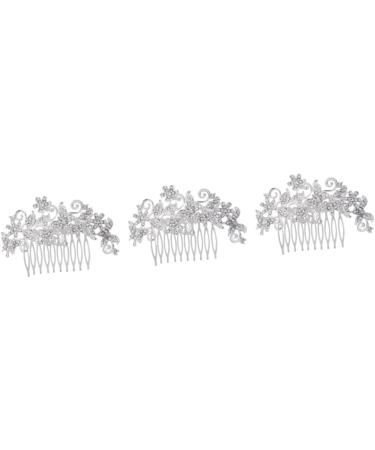 FRCOLOR Set of 3 Crystal Hair Comb Bridal Wedding Hair Clips Hair Clips Hair Pin Tiara Wig Rhinestone Comb Hair Comb Slide Clip Hairpiece Vintage Headpiece Accessories - Buy Online on GoSupps.com