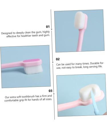 Minkissy 4-Piece Soft Handle Toothbrush Set for Adults - Ultra Soft Bristles Perfect for Sensitive Gums & Pregnant Women | International Shipping - Buy Online on GoSupps.com