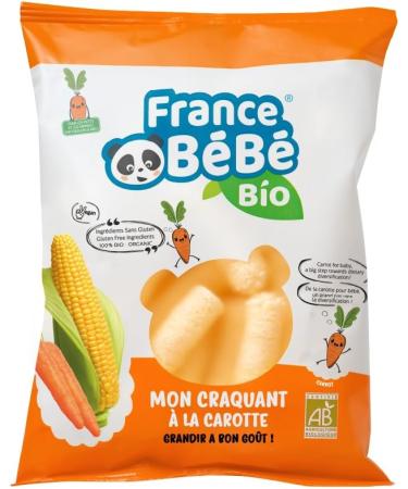 FRANCE Baby BIO - Pack Organic Popcorn Biscuits - Nature Carrot Tomato - Pack of 18 sachets of 20g - Buy Online on GoSupps.com
