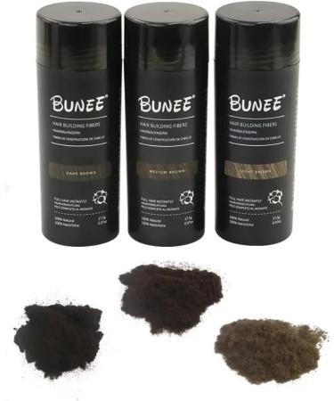 Bunee Hair fibers hair compaction powder 275 g volumizing for men and women hair fiber opaque 100 natural coverage black gray dark brown applicator gray 275 g 275 g 1er Pack gray - Buy Online on GoSupps.com