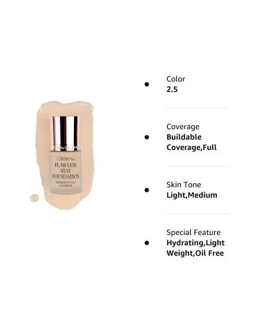 Flawless Stay Foundation Shade 2.5 - Long-Lasting, Natural Finish | [Your Brand Name] - Buy Online on GoSupps.com