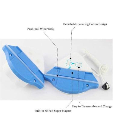 Double Side Magnetic Window Cleaner Adjustable Double Window Glass Wiper Glider Washing Brush Equipment - Buy Online on GoSupps.com