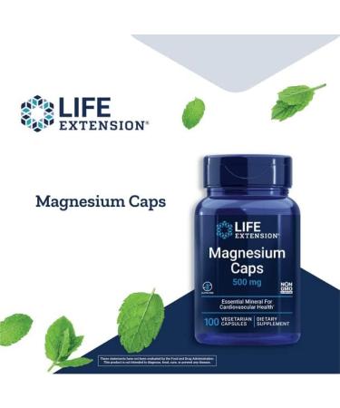 IKJ Magnesium Caps 500mg - Cardiovascular & Whole-Body Health - Gluten-Free Non-GMO Vegetarian - 100 Capsules - Buy Online on GoSupps.com