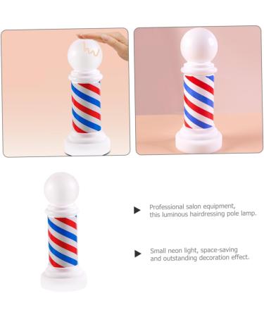 Abaodam Signs Hair Salon Pole Luminous Barber Sign Barber Light Decorative Lights Shop Sign To Rotate Small - Buy Online on GoSupps.com