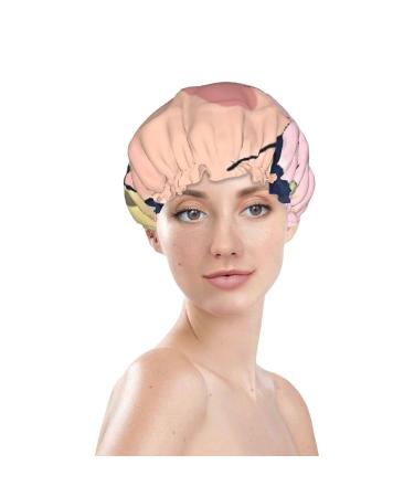 Funny Pigs Printed Waterproof Shower Cap for Women - Fits All Head Sizes and Hair Textures - Buy Online on GoSupps.com