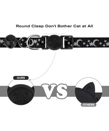 Tagme Reflective Cat Collar - 2-Pack Name & Address Shield Safety Lock & Bell for Cats & Puppies Adjustable 18-28 cm Black - Buy Online on GoSupps.com