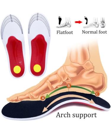 Orthotic Insoles for Flat Feet - Supportive Orthopedic Shoe Pads for Sports | Large Size D - Buy Online on GoSupps.com