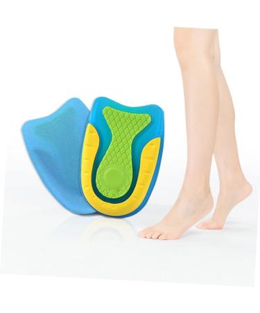 Healvian Silicone Heel Cup Cushion Inserts - Orthotic Insoles for Men and Women, Gel Half Insole Pads for Arch Support - 2 Pairs, Assorted Colors - 11.3X7.5 CM - Buy Online on GoSupps.com