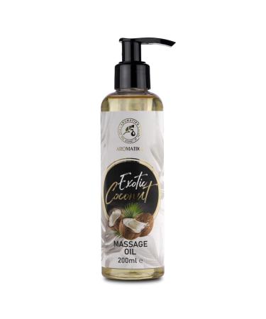 Massage oil coconut 200ml - body oil with coconut oil and almond oil - grape seed oil - peach core oil and yojoba oil - coconut scent massage oil for all skin types - relaxation oil coconut - Buy Online on GoSupps.com