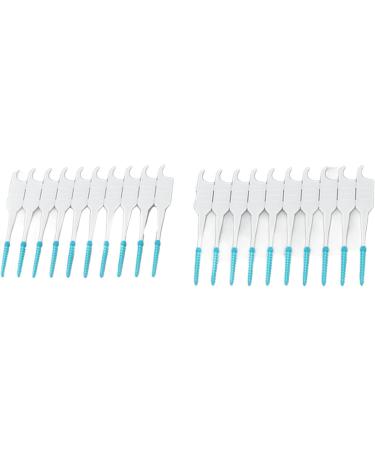 Interdental Brushes - 200 Pieces Soft Silicone Portable Dental Floss & Toothpick Brush Case | Mint Green - Buy Online on GoSupps.com