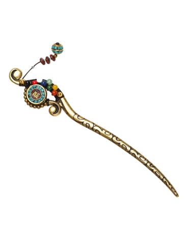 Mikinona Hairpin Tassel Hair Bun Hanfu Hair Accessories Hair Bun Stick Chinese Hair Accessories Traditional Classcical Metal Hair Barrettes Hair Bun Holder Issue Card Zinc Alloy Vintage