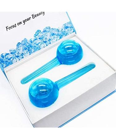 Karriter 2Pcs Beauty Ice Face Massage - Crystal Glass Ice Ball Wave Stick for Skin Care - Purple | International Shipping - Buy Online on GoSupps.com