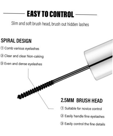 Beavorty 2pcs Extra Fine Mascara Washable Mascara Waterproof Eyelash Mascara Lash Bonder : 1 g (Pack of 1) Assorted Colorx2pcs - Buy Online on GoSupps.com