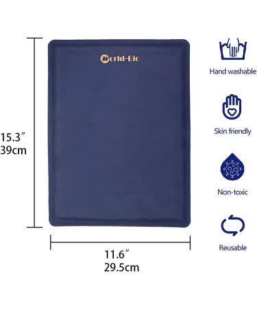 Large Gel Ice Pack 2 Pack - Reusable Hot Cold Therapy for Injuries, Hip, Back, Knee, Leg - Soothes Pain from Bruises, Sprains, Muscle Aches - Relief for Surgery and Back Pain - 11.5 x 15.4 - 2 Pack - Buy Online on GoSupps.com