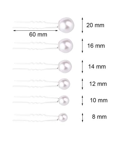 Dzsomt Hair Pearls for Weddings - 36 U-Shape Hairpins & Needles | Elegant Bride Accessories | Perfect for Prom & Parties - Buy Online on GoSupps.com