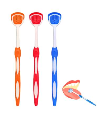 Jocxzi tongue brush - 3PCs tongue scrap tongue cleaner tongue scraping brush tongue scraping cleaner tongue brushes helps against bad breath 3 tongue scraps (3 colors) - Buy Online on GoSupps.com