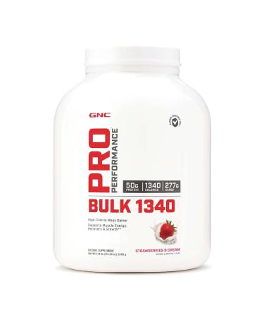 GNC Pro Performance Bulk 1340 - Strawberries and Cream, 9 Servings, Supports Muscle Energy, Recovery and Growth